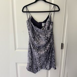 JOA snakeskin purple dress
